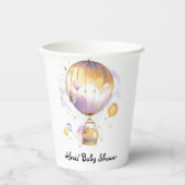 Celestial Adventure: Hot Air Balloon Baby Shower Pappbecher (Vorderseite)