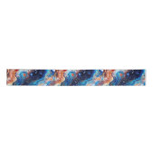 Celestial Agate | Fiery Cosmic Stone Pattern Satinband (Vorderseite)
