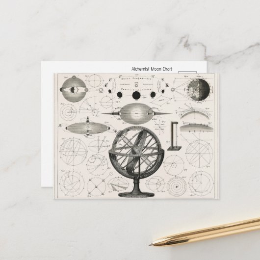 Celestial Alchemist Moon Postkarte (Vorderseite/Rückseite Beispiel)