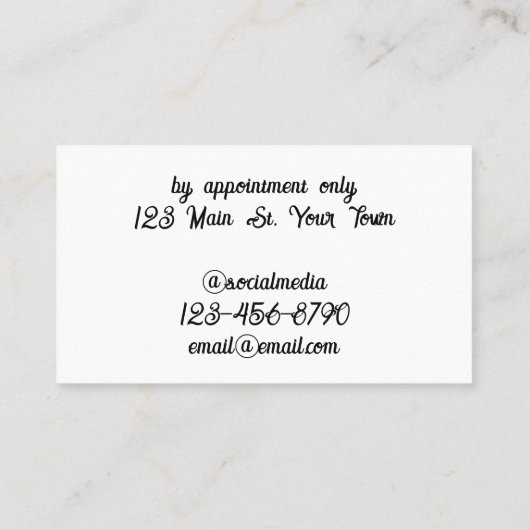 Celestial Alchemy Visitenkarte (Rückseite)