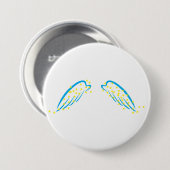 Celestial Angel Wings with Sparkling Stars Button (Vorne & Hinten)