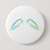 Celestial Angel Wings with Sparkling Stars Button (Vorderseite)