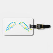 Celestial Angel Wings with Sparkling Stars Gepäckanhänger (Vorderseite horizontal)