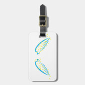 Celestial Angel Wings with Sparkling Stars Gepäckanhänger (Vorderseite vertikal)