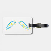 Celestial Angel Wings with Sparkling Stars Gepäckanhänger (Rückseite horizontal)