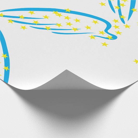 Celestial Angel Wings with Sparkling Stars Geschenkpapier