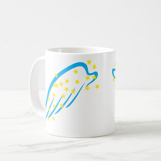 Celestial Angel Wings with Sparkling Stars Kaffeetasse (Vorderseite Links)
