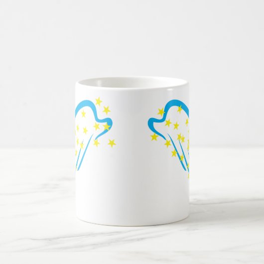 Celestial Angel Wings with Sparkling Stars Kaffeetasse (Mittel)