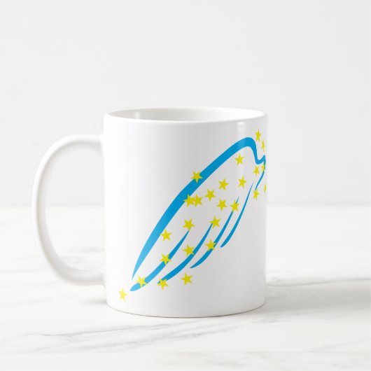 Celestial Angel Wings with Sparkling Stars Kaffeetasse (Links)