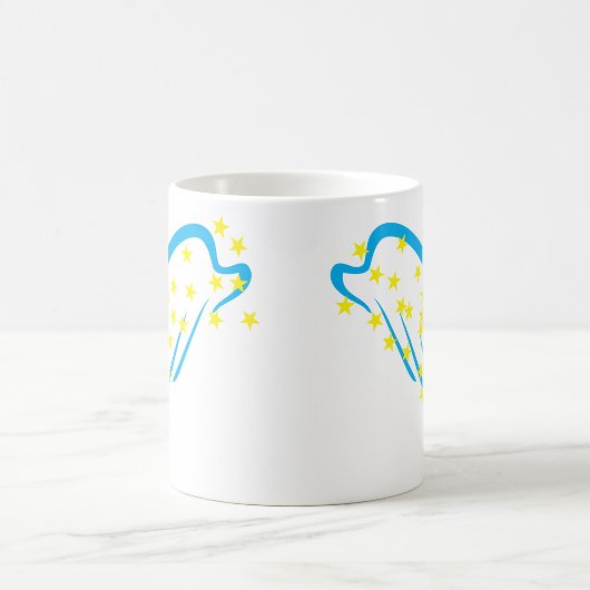 Celestial Angel Wings with Sparkling Stars Kaffeetasse