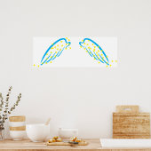 Celestial Angel Wings with Sparkling Stars Poster