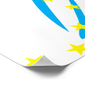 Celestial Angel Wings with Sparkling Stars Poster (Ecke)