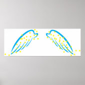 Celestial Angel Wings with Sparkling Stars Poster (Vorne)