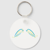 Celestial Angel Wings with Sparkling Stars Schlüsselanhänger (Vorderseite)