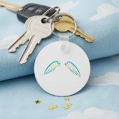 Celestial Angel Wings with Sparkling Stars Schlüsselanhänger