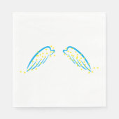 Celestial Angel Wings with Sparkling Stars Serviette (Vorderseite)