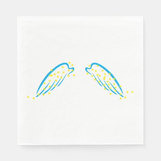 Celestial Angel Wings with Sparkling Stars Serviette (Vorderseite)
