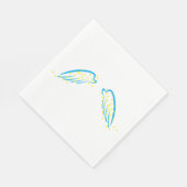 Celestial Angel Wings with Sparkling Stars Serviette (Ecke)