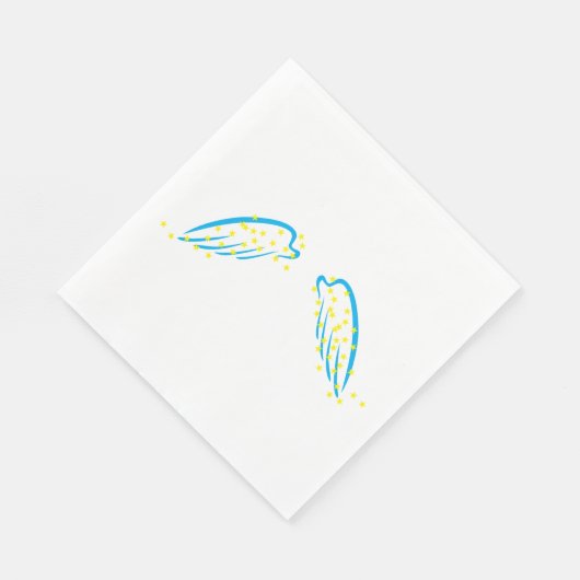 Celestial Angel Wings with Sparkling Stars Serviette (Ecke)