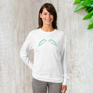 Celestial Angel Wings with Sparkling Stars T-Shirt