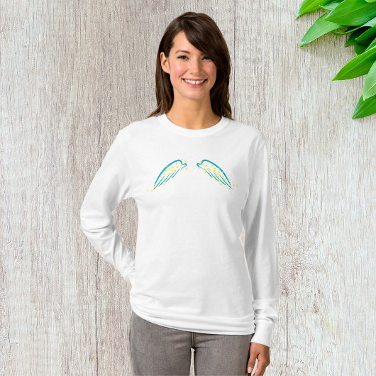Celestial Angel Wings with Sparkling Stars T-Shirt