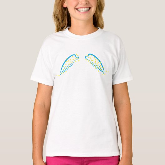 Celestial Angel Wings with Sparkling Stars T-Shirt (Vorderseite)