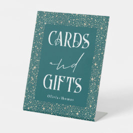 Celestial Aquamarin Card and Gifts Wedding Sockelschild