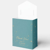 Celestial Aquamarin Gold Sun Moon Stars Hochzeit Geschenkschachtel (Offen)