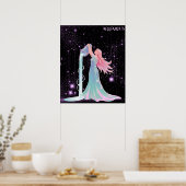 Celestial Aquarius – Astrology Art Poster (Küche)