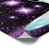 Celestial Aquarius – Astrology Art Poster (Ecke)