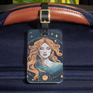Celestial Aquarius Zodiac Sign Gepäckanhänger