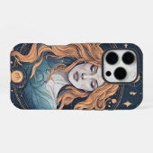 Celestial Aquarius Zodiac Sign iPhone Hülle (Rückseite (Horizontal))