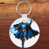 Celestial Arc Knight – Blue Energy Ascension Schlüsselanhänger (Rückseite)