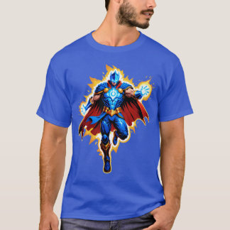 Celestial Arc Knight – Blue Energy Ascension T-Shirt