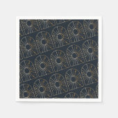 Celestial Arch Navy Golden Mystical Tarot Napkins Serviette (Vorderseite)