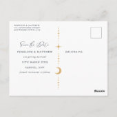 Celestial Arch Save the Date Einladung Postkarte (Rückseite)