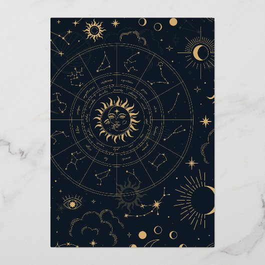 Celestial Arch Save the Date Folieneinladung (Rückseite)