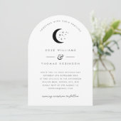 Celestial Arch Shape Wedding Einladungs-Foto Einladung (Stehend Vorderseite)
