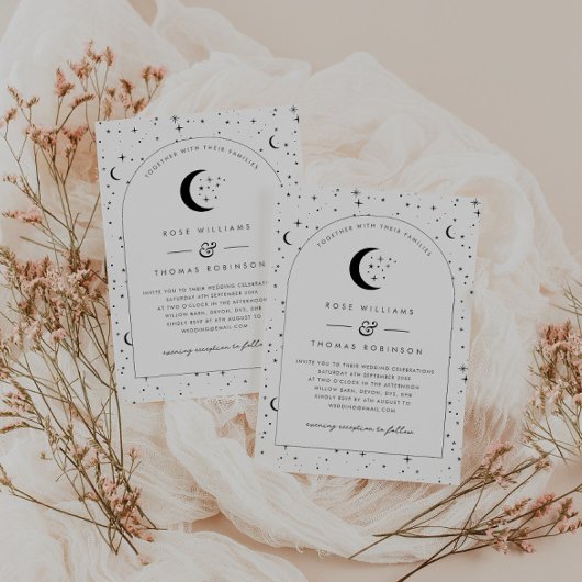 Celestial Arched Wedding Einladung