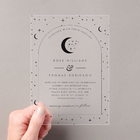 Celestial Arched Wedding Einladung (Insitu (Handheld))