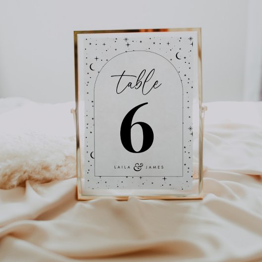 Celestial Arched Wedding Tischnummer