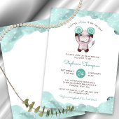 Celestial Aries Astrologie Schild Mint Babydusche Einladung