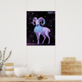 Celestial Aries – Astrology Art Poster (Küche)