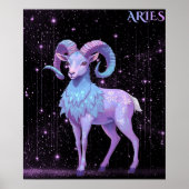 Celestial Aries – Astrology Art Poster (Vorne)