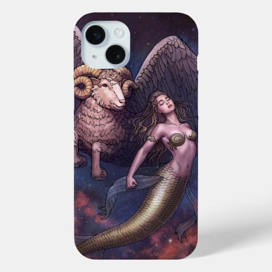 Celestial Aries und Mermaid Case-Mate iPhone Hülle (Rückseite)