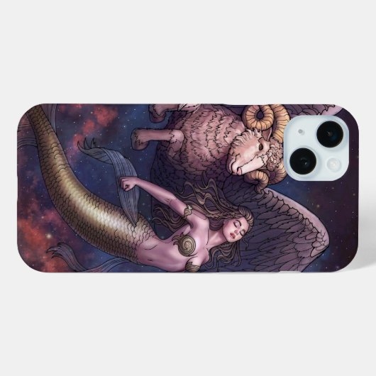 Celestial Aries und Mermaid Case-Mate iPhone Hülle (Rückseite (Horizontal))