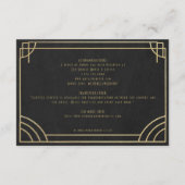 Celestial art deco wedding details card begleitkarte (Rückseite)
