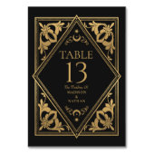 Celestial Art Nouveau Tarot Gotische Hochzeit Tischnummer (Vorderseite)