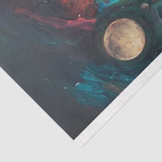 Celestial Art Piano Planets Stars Entdeckungsreise Seidenpapier (Ausschnitt)