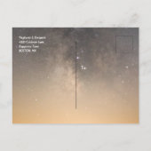 Celestial Astrologie Gemini Scorpio Sign Grau Ankündigungspostkarte (Rückseite)